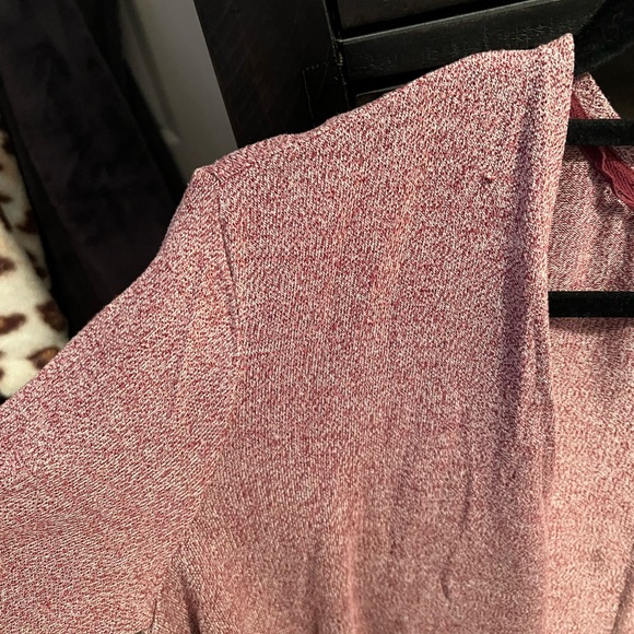 Roots Purple Salt and Pepper Lightweight Long Duster Cardigan with Rounded Hem - Picture 4 of 6